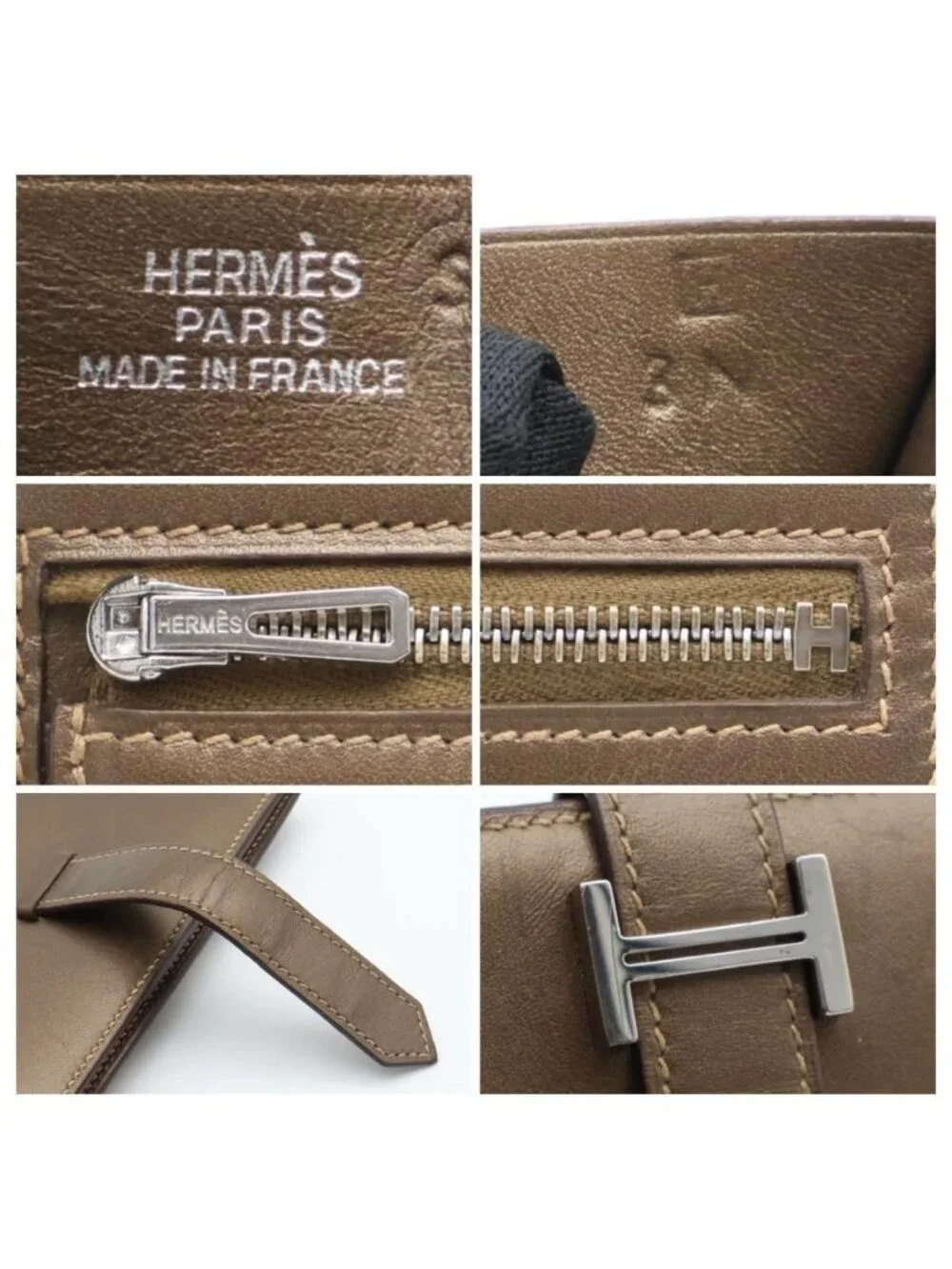 Hermes Bearn Compact Milois Bifold Wallet Blanc